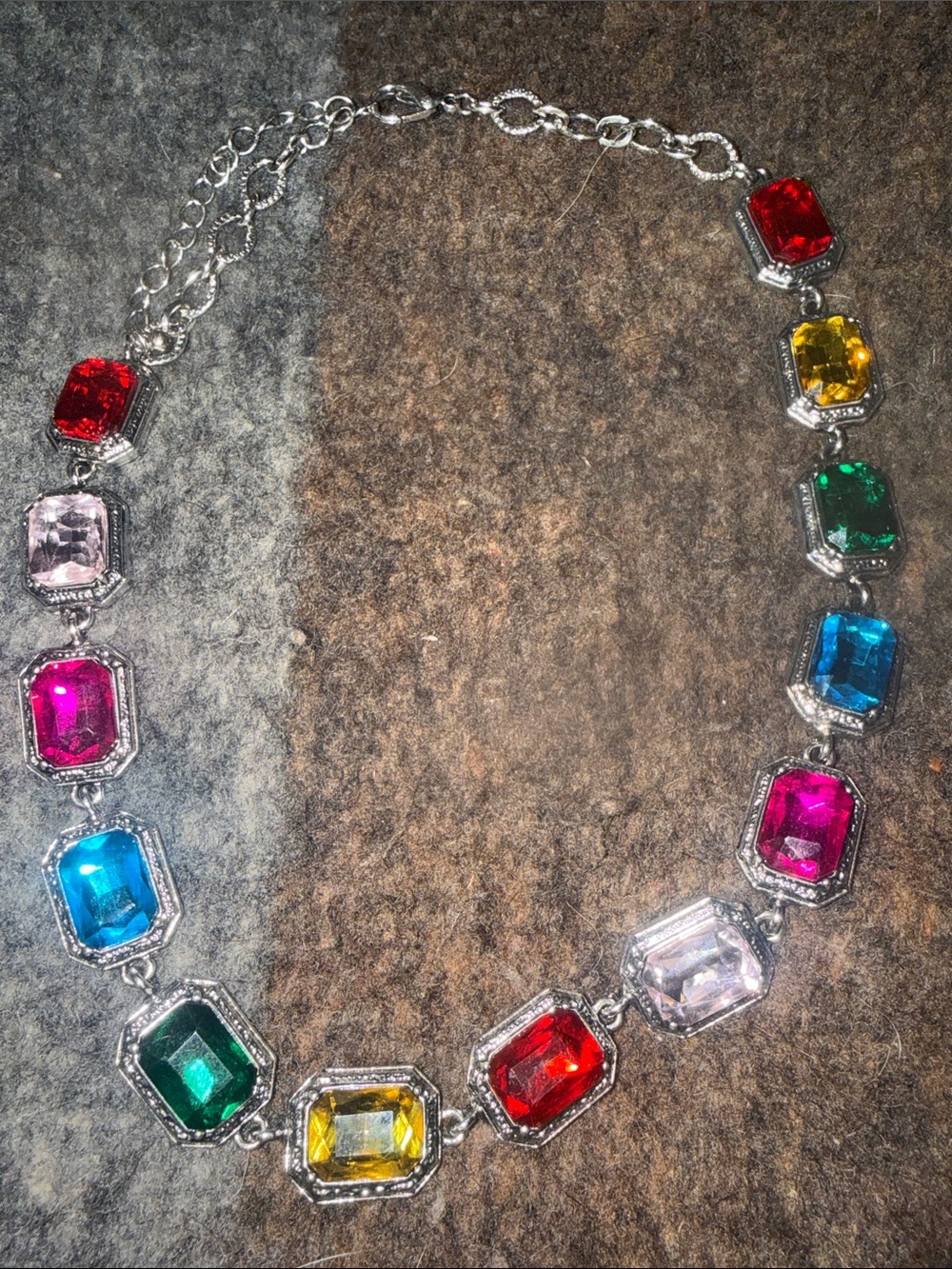 Multicolor Crystal Statement Necklace - Women Jewelry